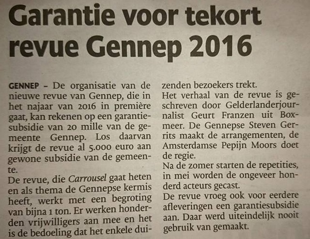 2015-04-01 Garantie voor tekort revue Gennep 2016